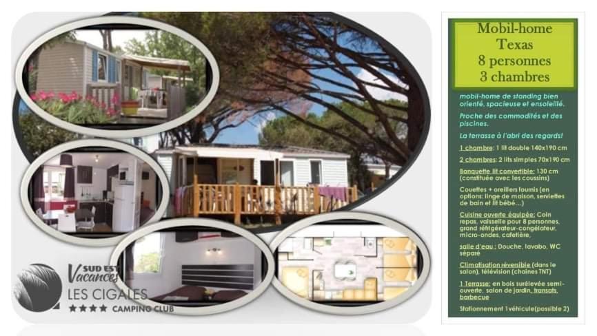 Mobil Home Detente 8 Personnes Le Muy Bagian luar foto